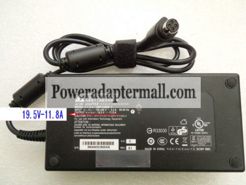 Original 230W Clevo ADP-230EB T A12-230P1A PC AC Adapter charger - Click Image to Close